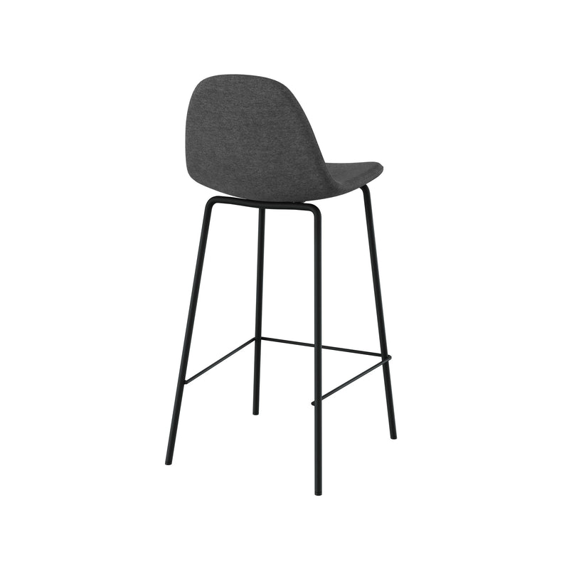 Chaise pour îlot central Henrik en tissu gris foncé 65,5 cm (lot de 2)