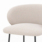Victoria - Conjunto de 2 Sillas Isla Central en Tela Beige