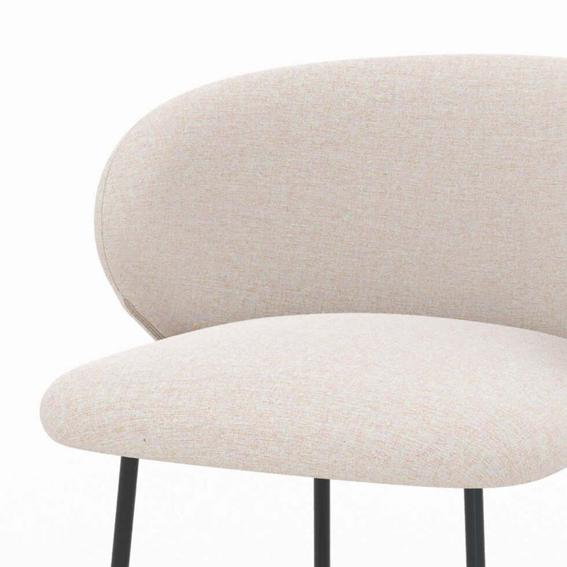 Chaise pour îlot central Victoria en tissu beige 68 cm (lot de 2)