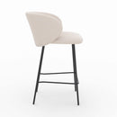 Chaise pour îlot central Victoria en tissu beige 68 cm (lot de 2)
