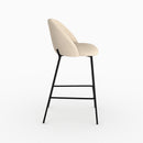 Chaise pour îlot central 66 cm Karl en tissu bouclé beige (lot de 2)