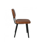 Jake Worn - Chaise Rétro Capitonnée - Marron