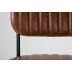 Jake Worn - Chaise Rétro Capitonnée - Marron