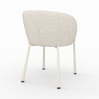 Danaë - Silla de tela texturizada color crudo jaspeado