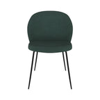 Groom - Lot De 2 Chaises Vertes En Tissu Bouclette Et Pieds En Métal