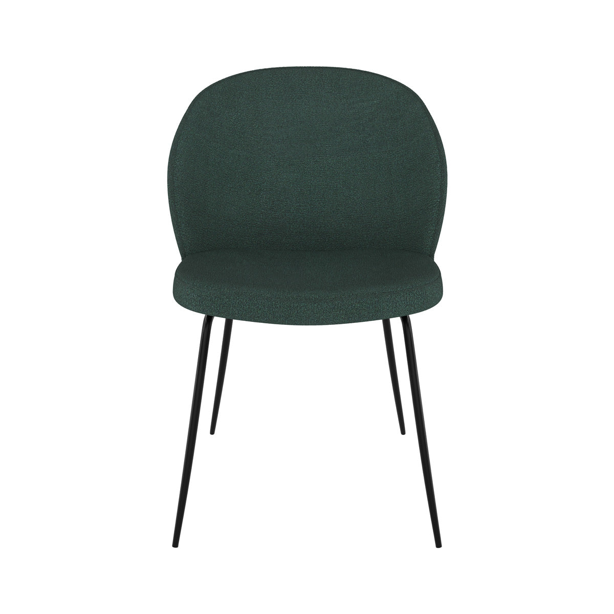 Groom - Lot De 2 Chaises Vertes En Tissu Bouclette Et Pieds En Métal
