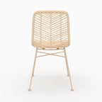 Tamara - Lot De 2 Chaises En Rotin Naturel Et Pieds Beiges
