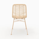 Chaise Tamara en rotin naturel pieds beiges (lot de 2)