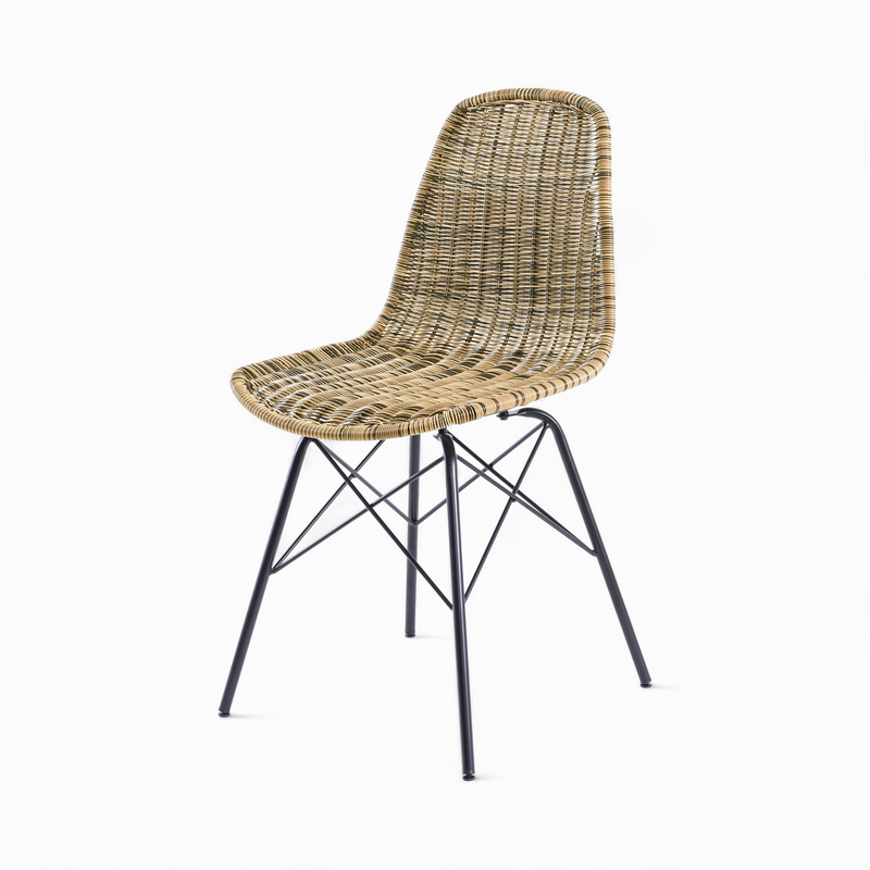 chaise tiptur de jardin en resine tresse lot de 2