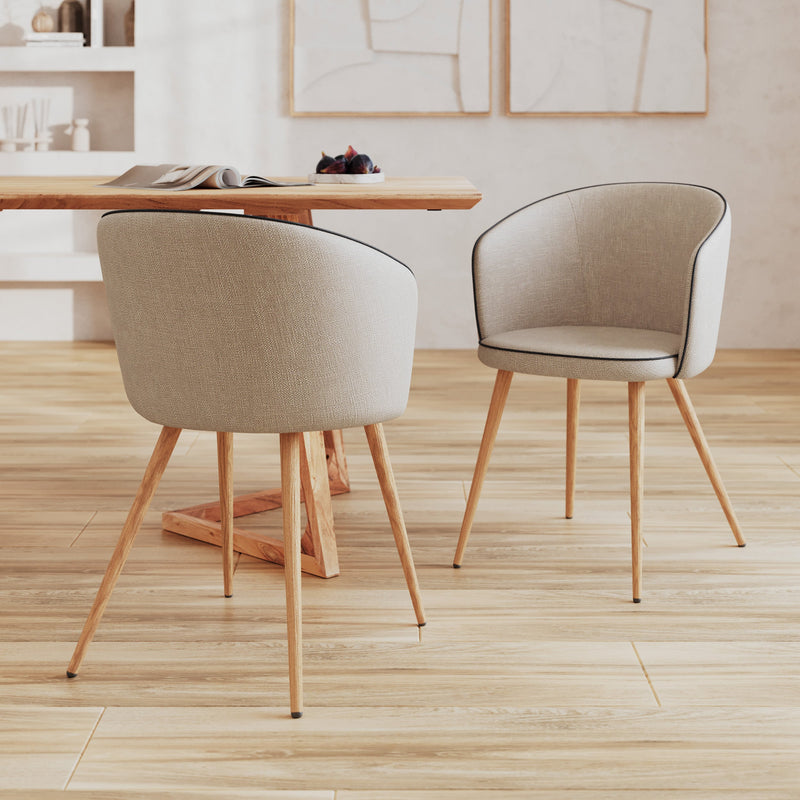 Set of 2 Chiara Chairs - Beige