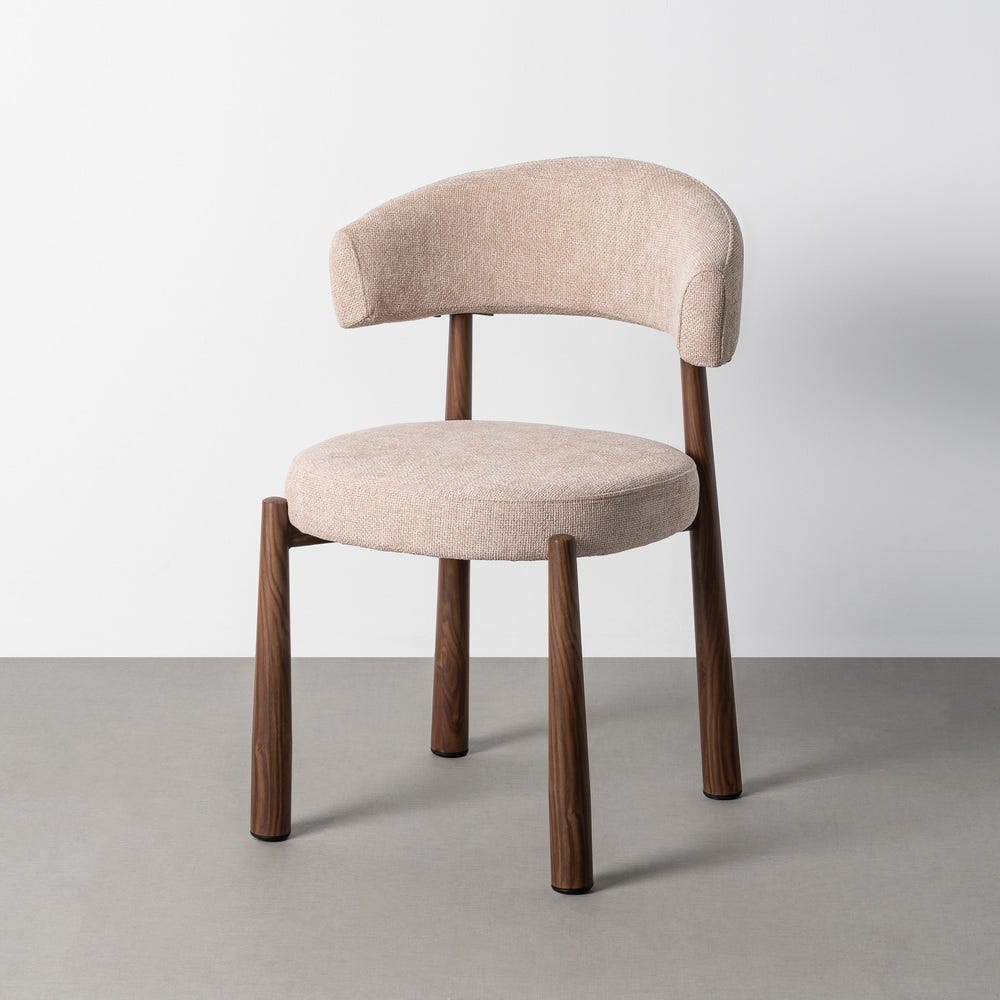 Ozza - Chaise dossier arrondi - Tissu