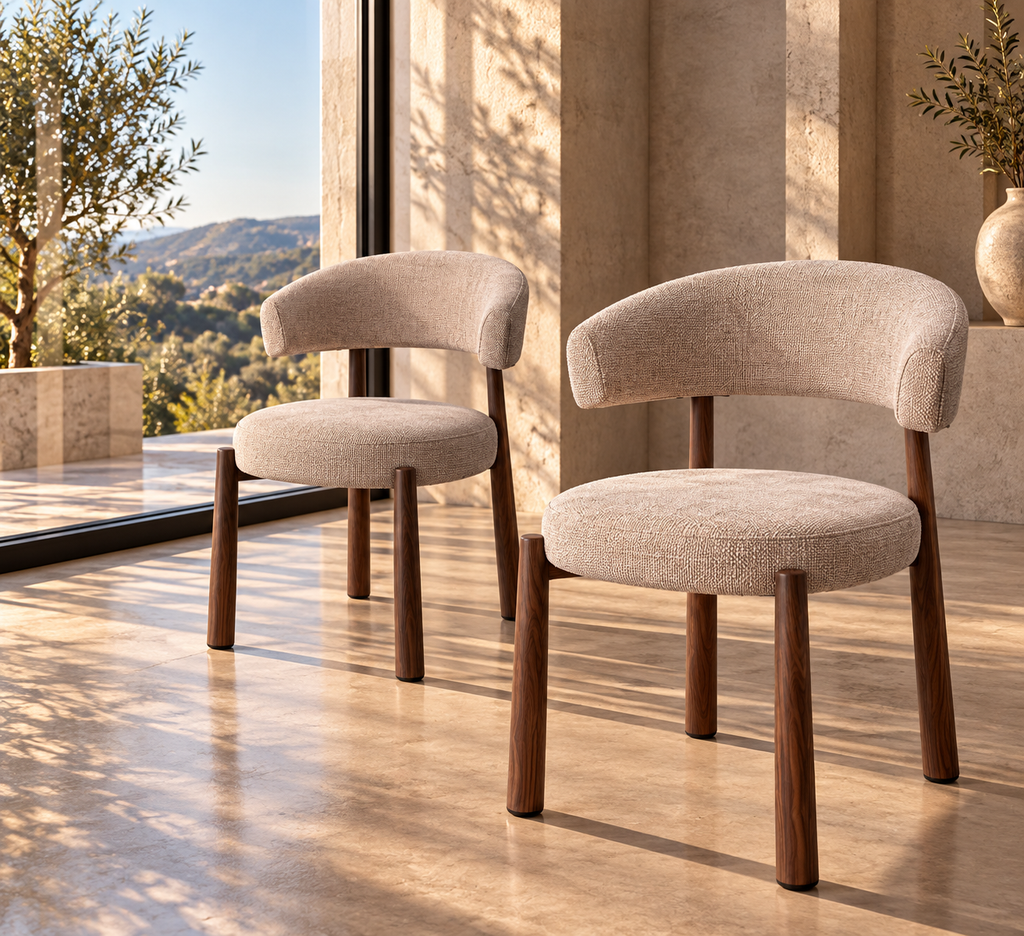 Ozza - Chaise dossier arrondi - Tissu