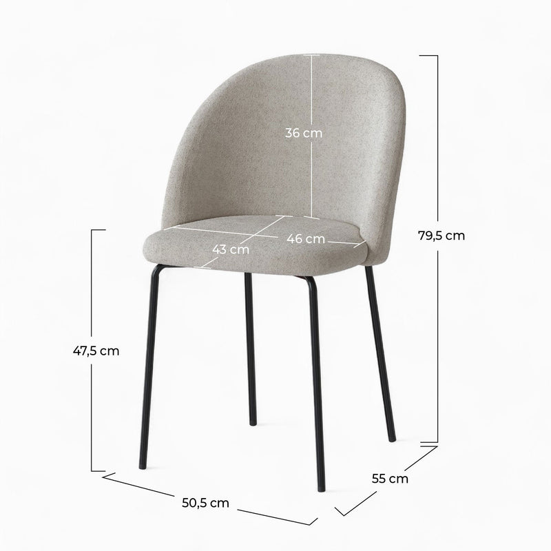 Set of 2 Karl Chairs - Beige