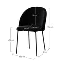 Set of 2 Karl Chairs - Black