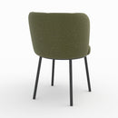 Chaise Aby en tissu vert chiné