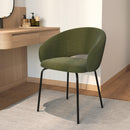 Chaise Milly en tissu vert chiné