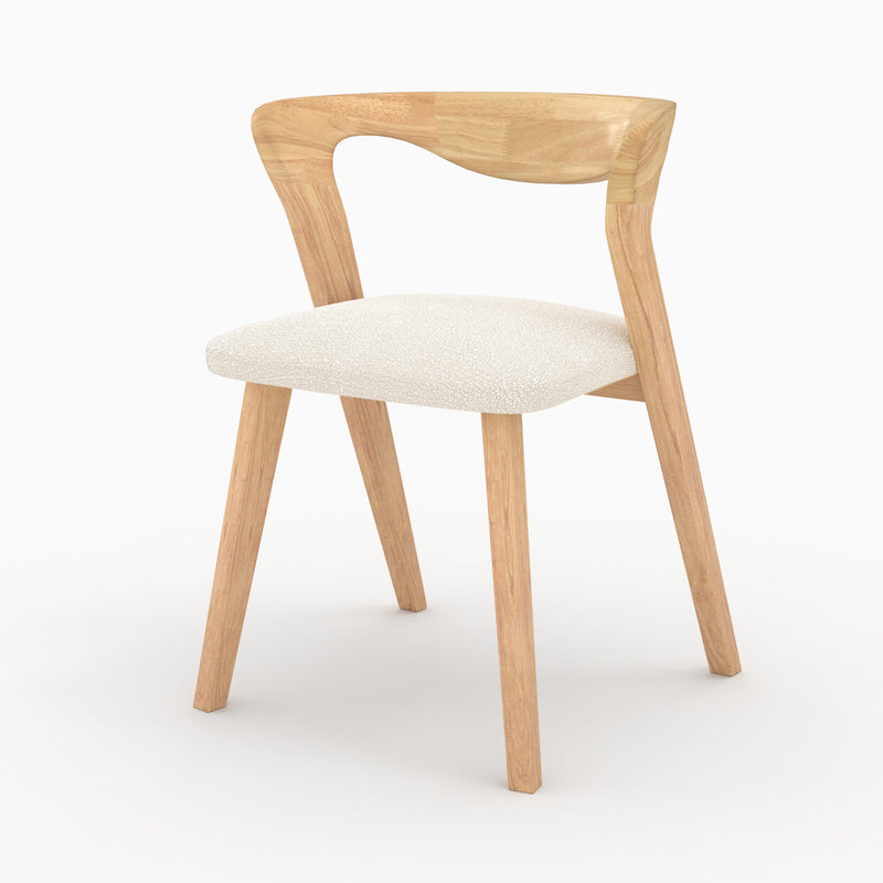 Vega Bouclé Chair - Light Brown