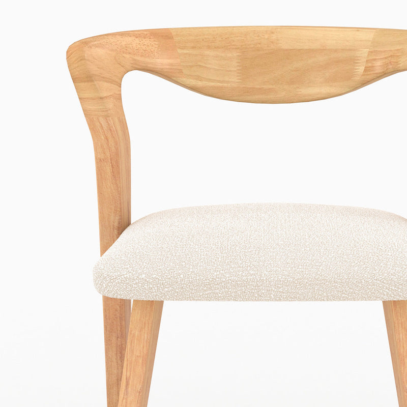 Vega Bouclé Chair - Light Brown