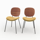 Chaise Simone en velours jaune moutarde (lot de 2)