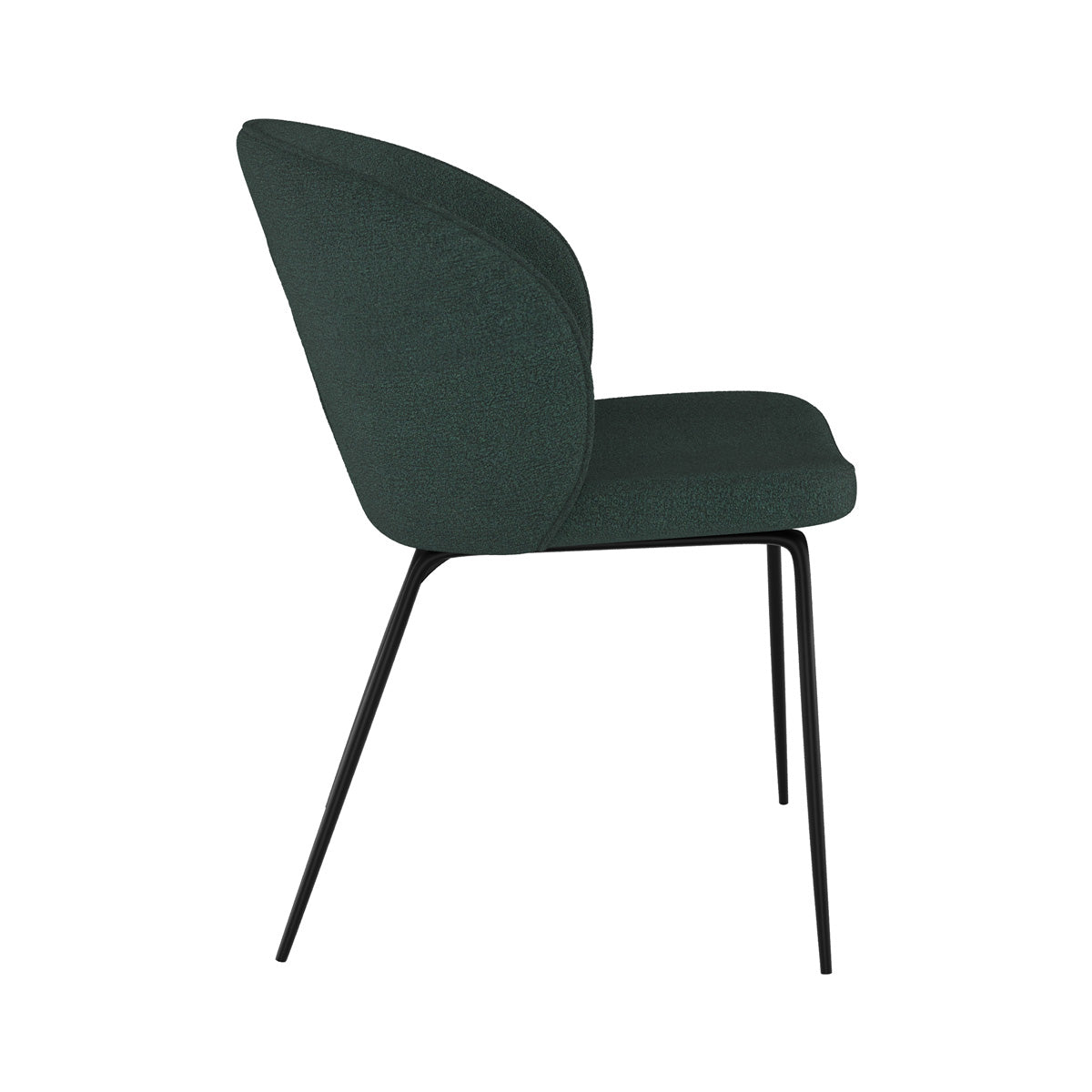 Groom - Lot De 2 Chaises Vertes En Tissu Bouclette Et Pieds En Métal
