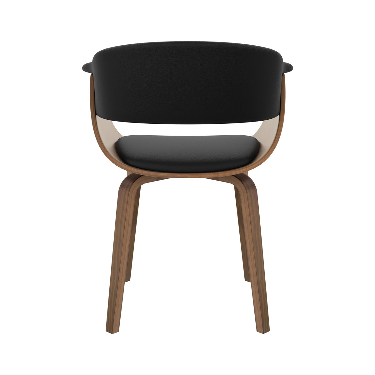 Piada - Chaise En Cuir Synthétique Noir