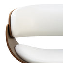 chaise vintage en bois fonce et blanc polo