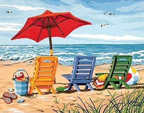 Peinture Par Numéros - Chaises À La Plage
