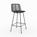 Lot de 2 chaises pour îlot central 66 cm Tamara en rotin noir