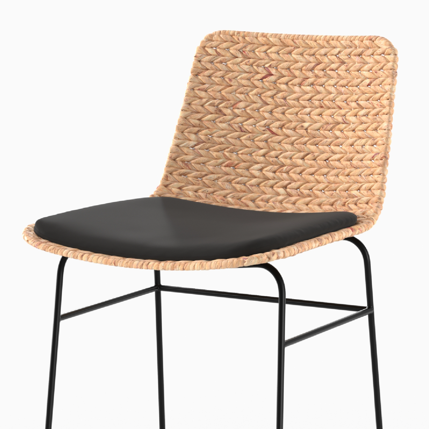 Faro - Set of 2 Central Island Chairs in Natural and Black Material