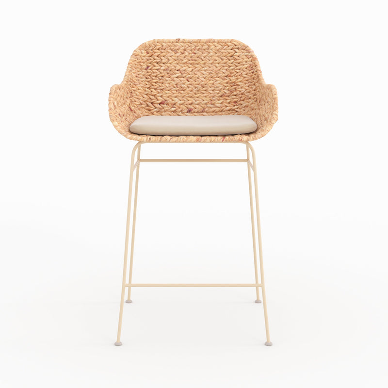 Lot de 2 chaises pour îlot central 66 cm Faro en matière naturelle