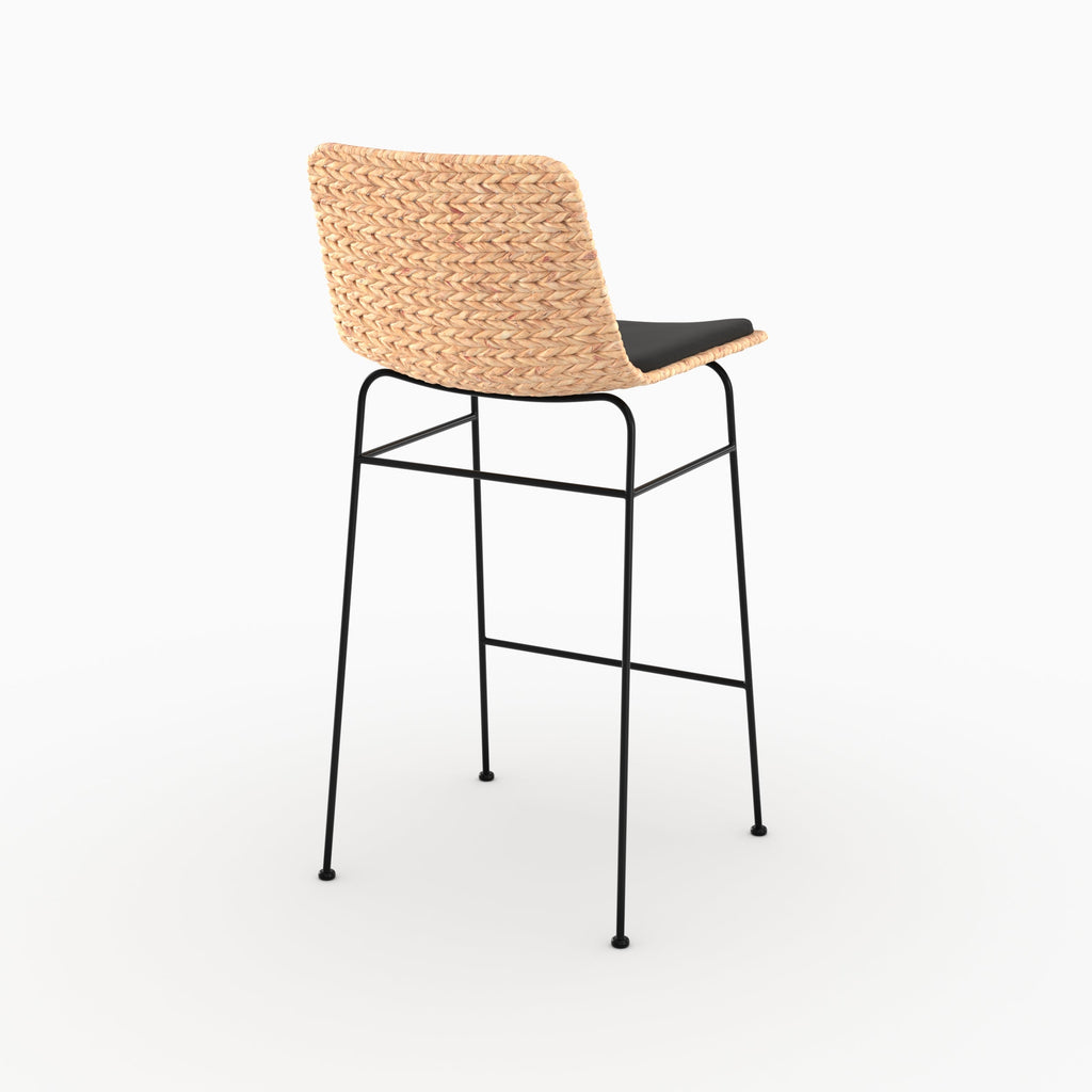 Faro - Set of 2 Central Island Chairs in Natural and Black Material