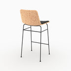 Faro - Set of 2 Central Island Chairs in Natural and Black Material