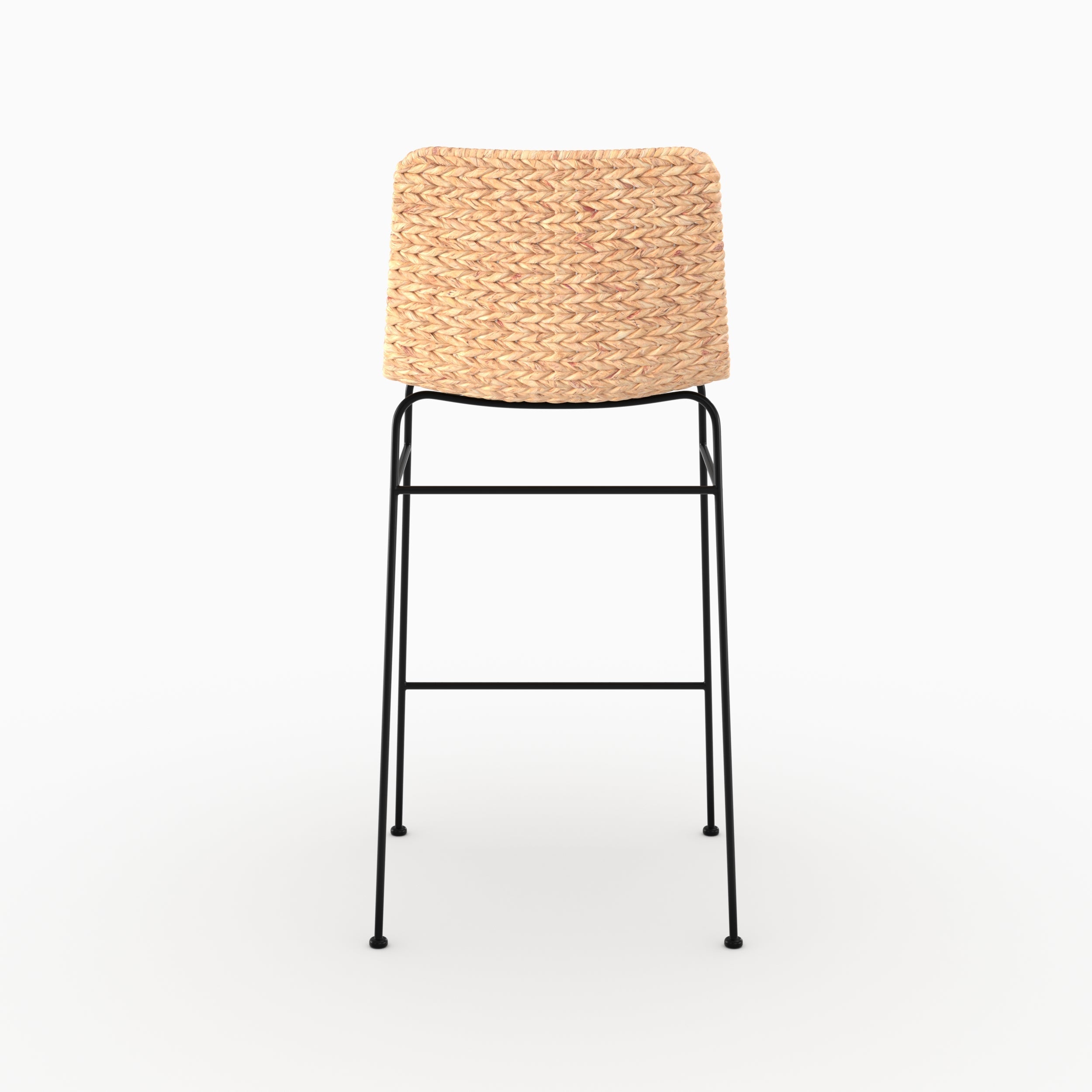 Faro - Set of 2 Central Island Chairs in Natural and Black Material