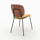 Chaise Simone en velours jaune moutarde (lot de 2)