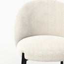 Lot de 2 chaises Pulpy en velours chenillé écru et métal noir