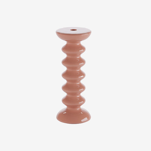 Romantic vintage candleholder in pink ceramic - Potiron Paris, design home accessories in contemporary style