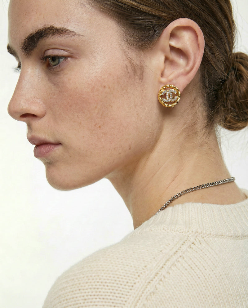 Chanel Clip-on Earrings Vintage 1993