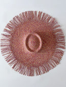 Aurora Straw Hat - Natural & Fuschia
