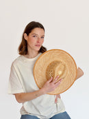 Gabby Straw Hat - Natural Terracotta