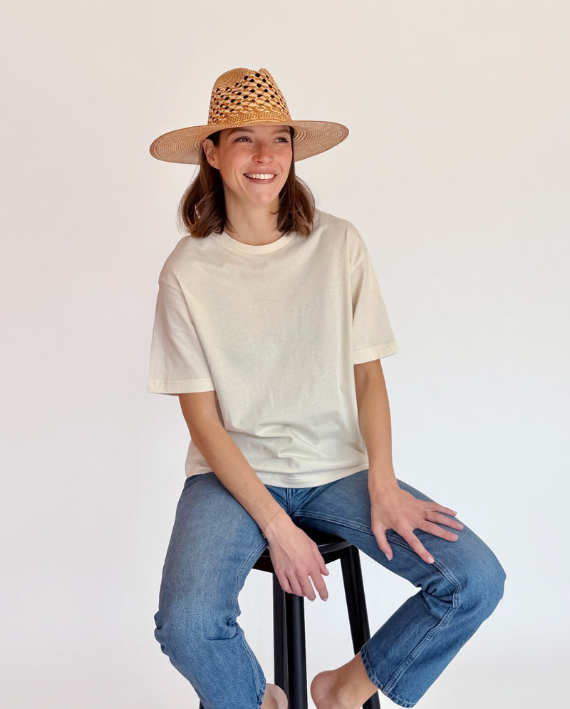 Gabby Straw Hat - Natural Terracotta