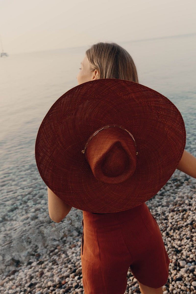 Livy XL Straw Hat - Terracotta