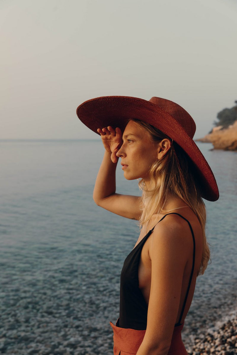 Livy XL Straw Hat - Terracotta