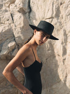 Melisse Straw Hat - Black