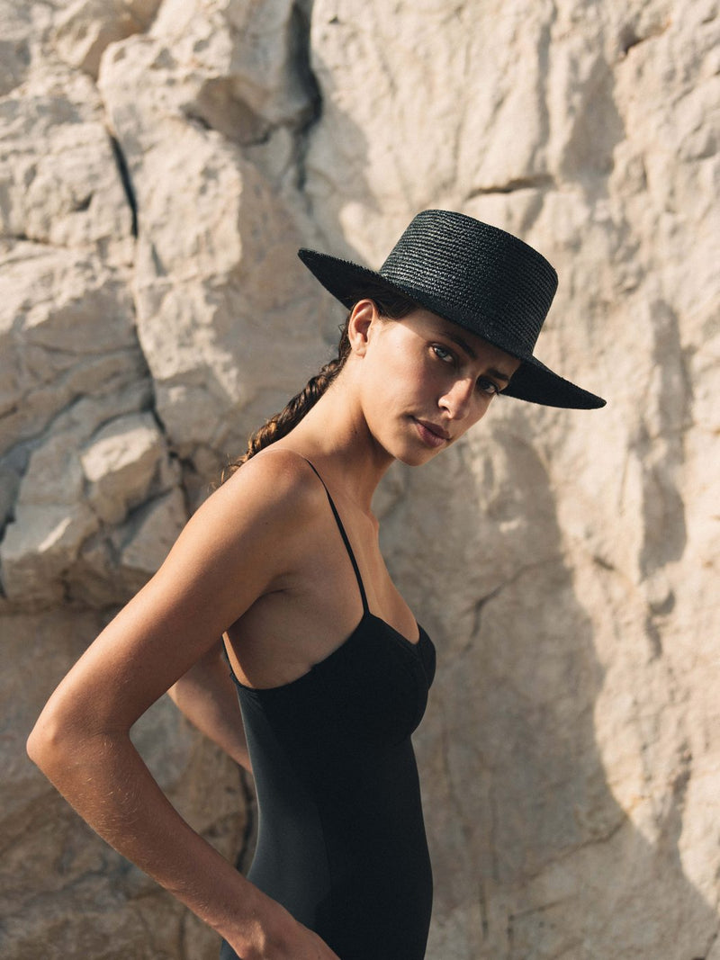 Sombrero de Paja Melissa - Negro