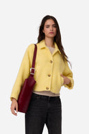 Veste En Alpaga Jaune