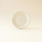 Juego de 6 platos de postre - Charlotte - 20 cm - gres - blanco