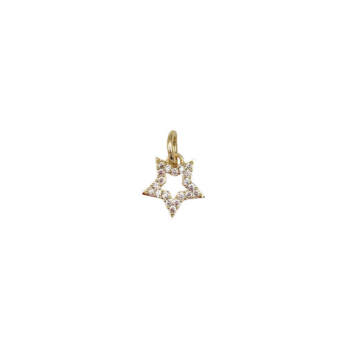 Charm Zircon Étoile - Doré