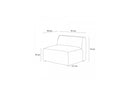 Megeve - Silla de 1 plaza para sofá modular - Tela lisa