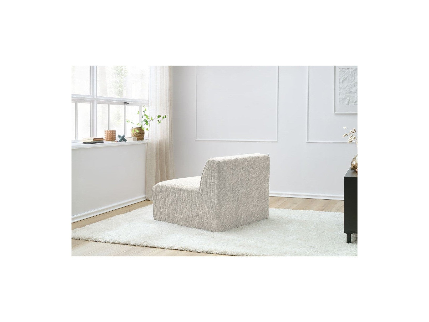 One-Seater Armchair for Modular Sofa - Megeve - Textured Fabric
