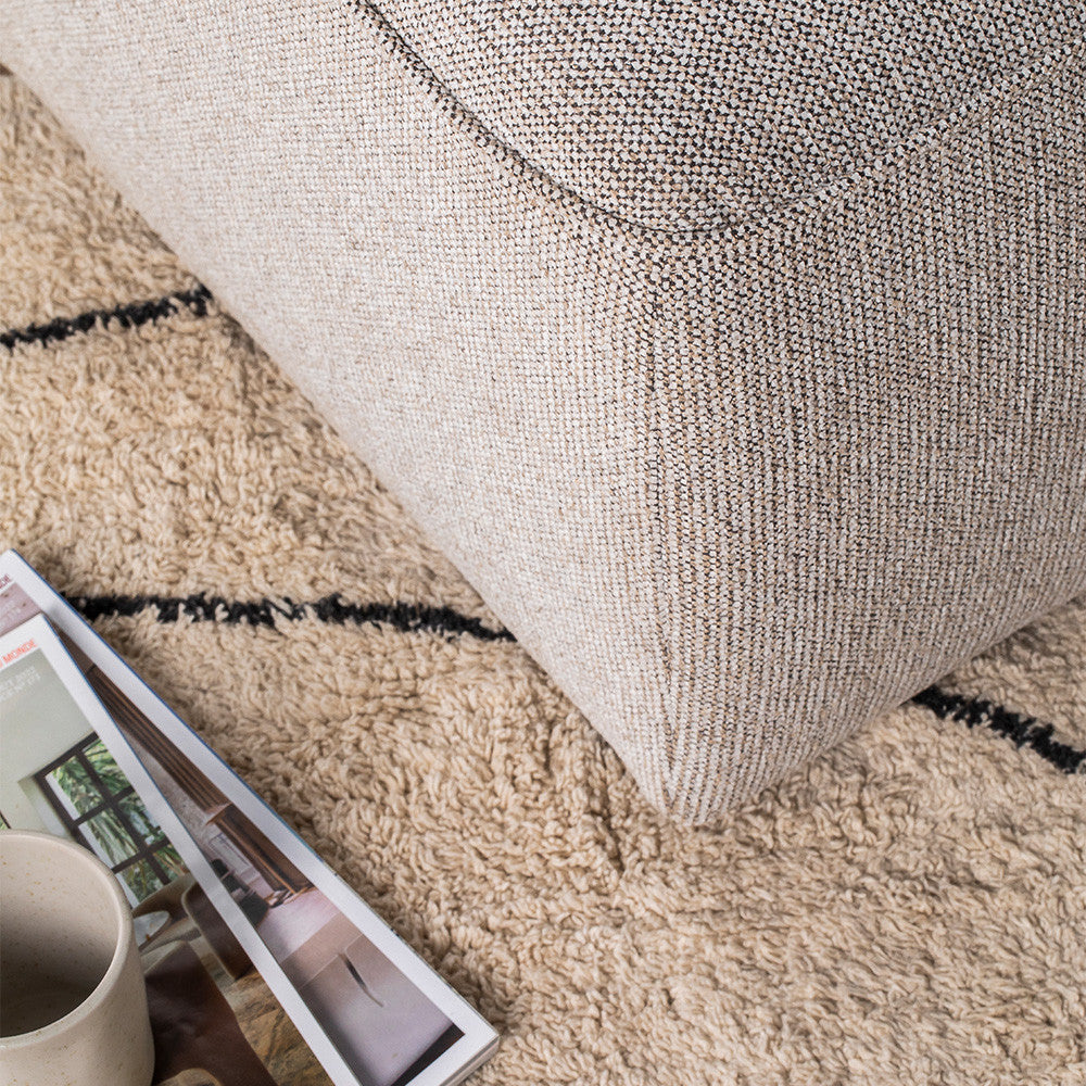 Noor - Armless Chair for Modular Sofa - Fabric - Mottled Natural